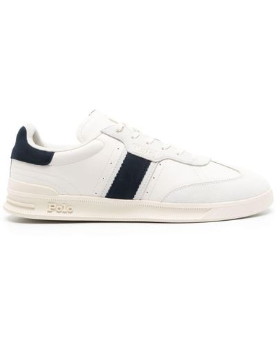Polo Ralph Lauren Heritage Area Leather Sneakers - White