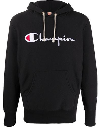 Champion ロゴ パーカー - ブラック