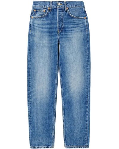 RE/DONE High-rise Cropped Jeans - Blue