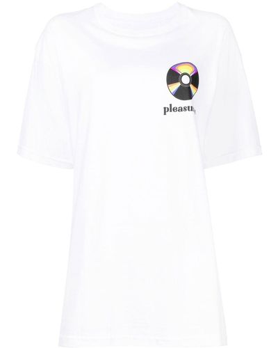 Pleasures T-shirt à logo imprimé - Blanc