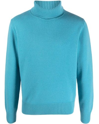 Herno Roll-neck Wool Sweater - Blue