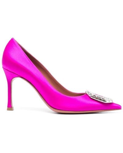 AMINA MUADDI Camelia 90mm Crystal-embellished Court Shoes - Pink