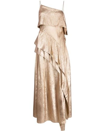 Acler Midi-jurk Met Metallic-effect - Naturel
