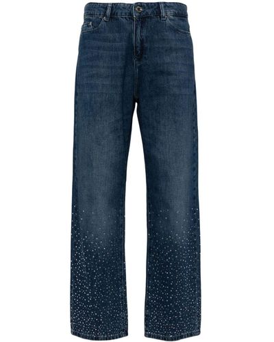 Karl Lagerfeld Sparkle Straight Jeans - Blauw