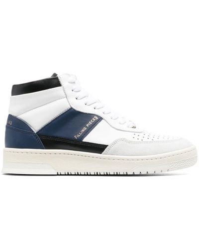 Filling Pieces High-top Leather Sneakers - Blue