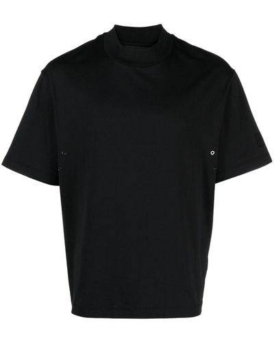 Neil Barrett Eyelet-embellished Cotton T-shirt - Black