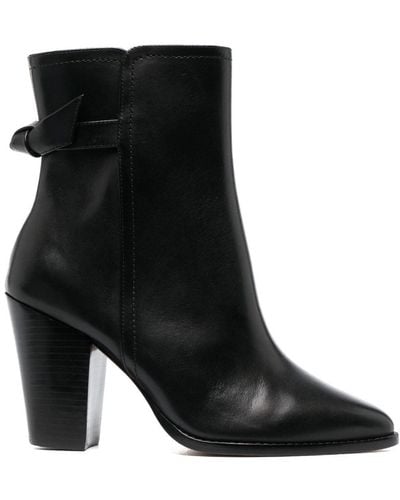 Alexandre Birman 95mm Pointed-toe Leather Ankle Boots - Black