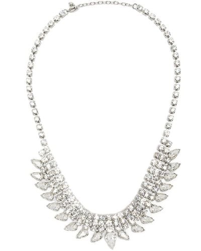 Jennifer Behr Audra Crystal-embellished Necklace - Metallic