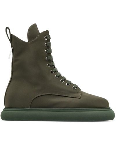 The Attico Selene Lace-up Boots - Green