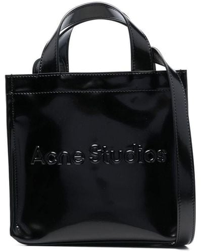 Acne Studios Bolso shopper con logo en relieve - Negro