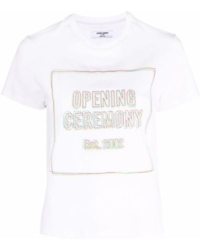 Opening Ceremony Camiseta con logo - Blanco