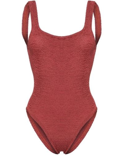 Hunza G Square-neck Shirred Swimsuit