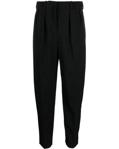 The Row Pantalon de tailleur Corby à plis - Noir
