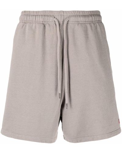 424 Logo-embroidered Track Shorts - Gray