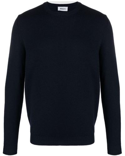 Eraldo Crew-neck Merino-wool Sweater - Blue