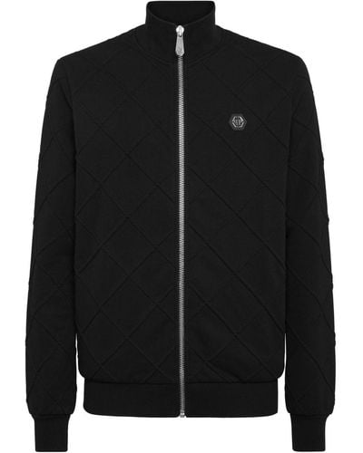 Philipp Plein Quilted Cotton Jacket - Black