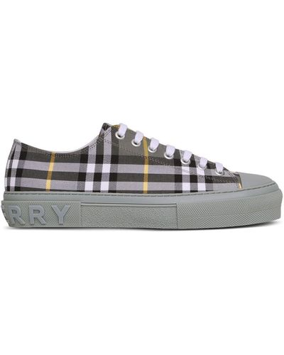 Burberry Vintage Check Flatform Sneakers - Gray