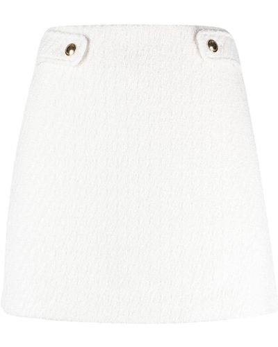 MICHAEL Michael Kors Tweed-Minirock mit hohem Bund - Weiß