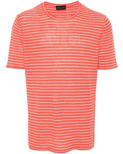 Roberto Collina Stripe-pattern Knitted Jumper - Red