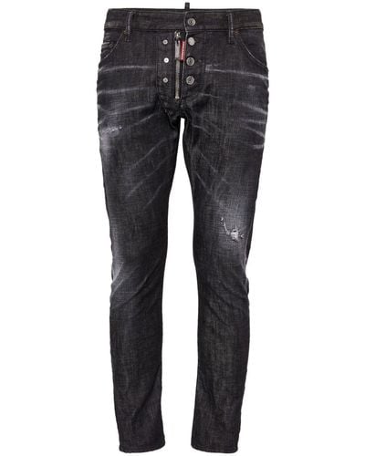 DSquared² Distressed-effect Slim-fit Jeans - Gray