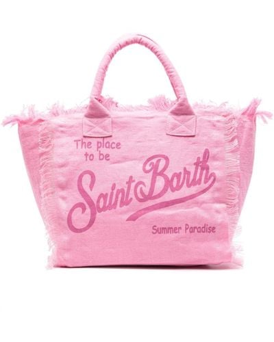 Mc2 Saint Barth Large Vanity Linen Tote Bag - Pink