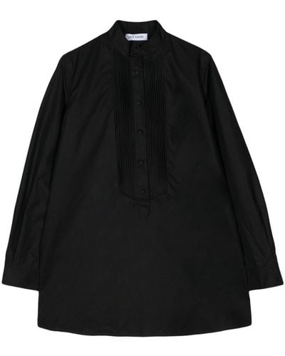 Dice Kayek Pleat-detail cotton blouse - Noir