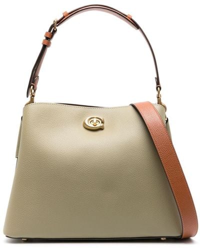COACH Willow Leather Shoulder Bag - Natural