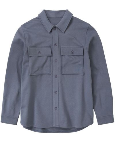 Closed Logo-embroidered Organic Cotton Shirt Jacket - Blue