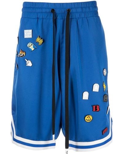 Haculla Mixed-pins Basketball Track Shorts - Blue
