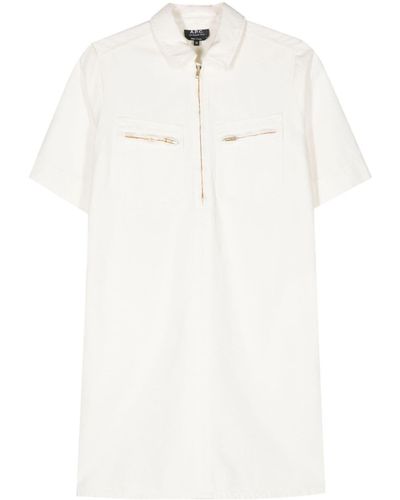 A.P.C. Robe courte Rosa en jean - Blanc