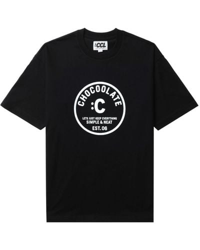 Chocoolate T-Shirt mit Logo-Print - Schwarz