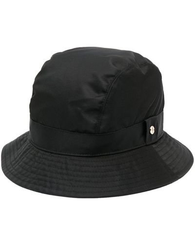 Mackintosh Sombrero de pescador con placa del logo - Negro