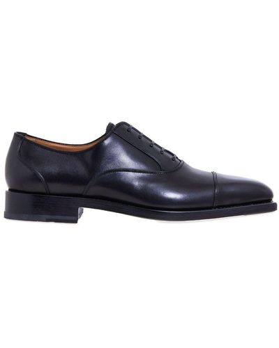 Ferragamo Chaussures oxford en cuir à lacets - Bleu