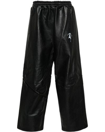 Doublet Pantaloni sportivi con effetto coccodrillo - Nero