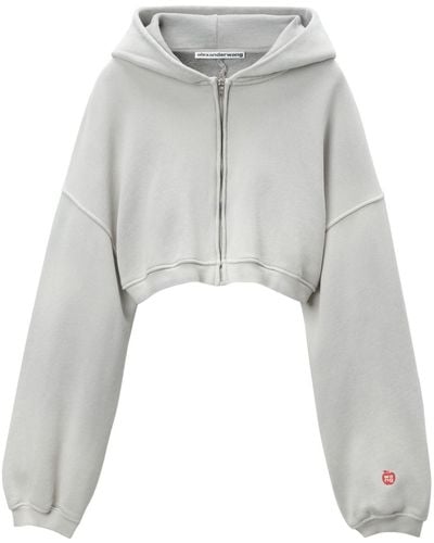 Alexander Wang Cotton zip-up hoodie - Grau