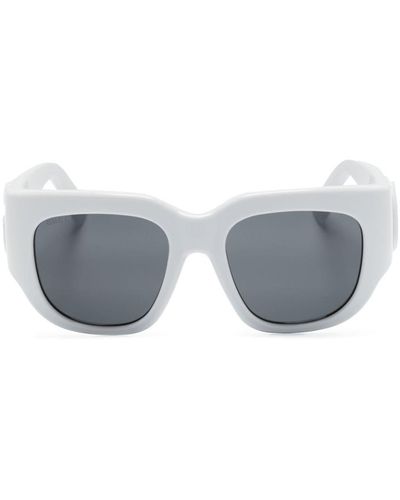 Gucci GG1545S Sonnenbrille mit Oversized-Gestell - Grau