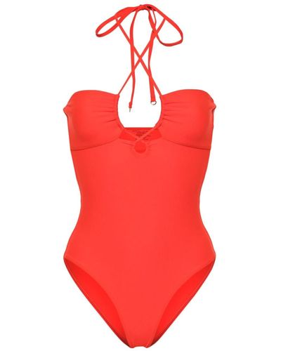 Faithfull The Brand Ola Halterneck Swimsuit - Red