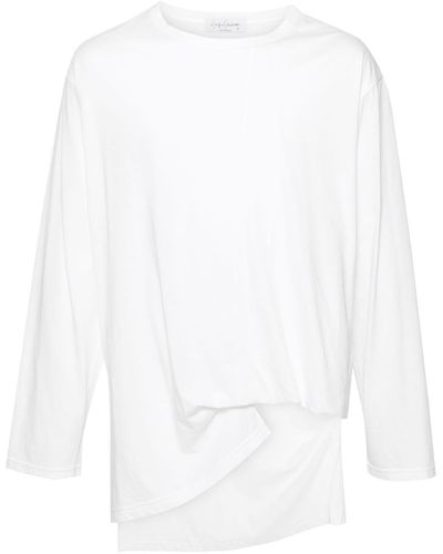 Yohji Yamamoto Asymmetric Cotton T-shirt - White