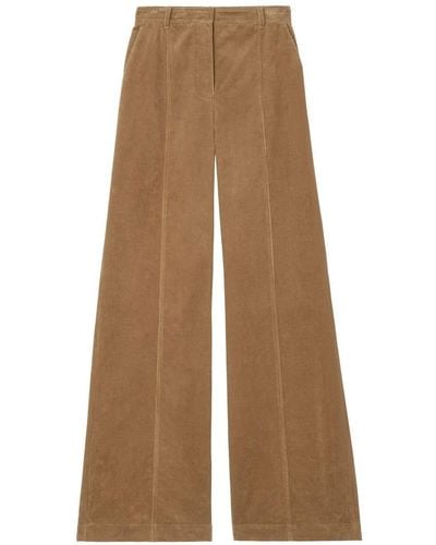 Burberry Wide-leg Corduroy Pants - Brown