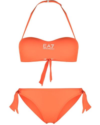 EA7 Bikini con logo - Naranja