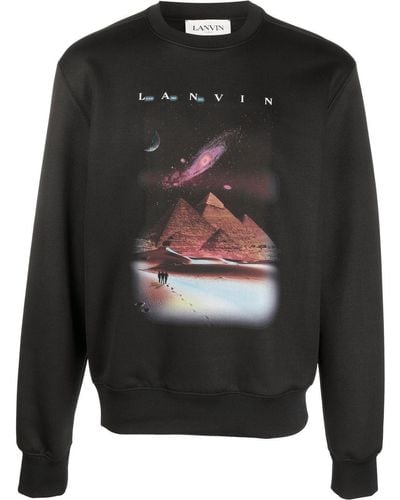 Lanvin Sweatshirt mit Sci-Fi-Print - Grau