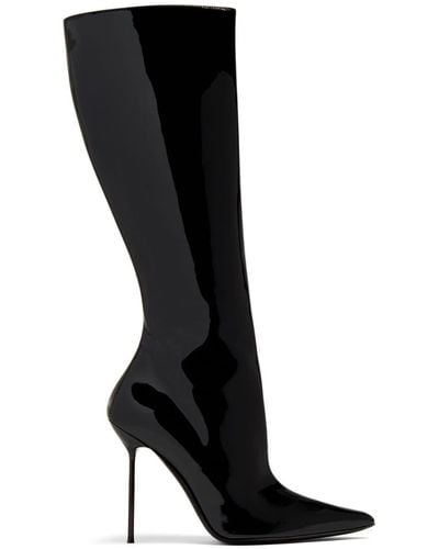 Paris Texas 110mm Knee-high Stiletto Boots - Black