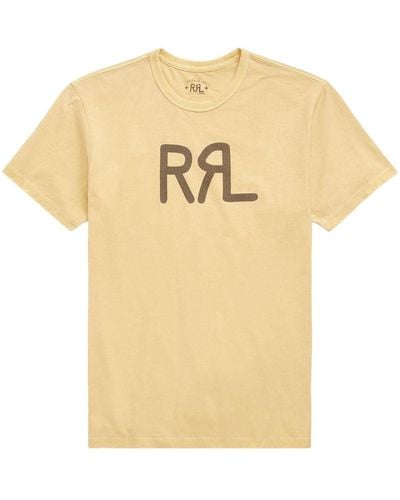 RRL Logo-print Cotton T-shirt - Natural