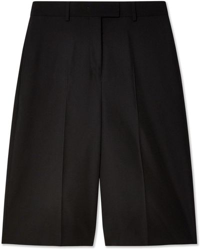 Ferragamo Wool Cropped Pants - Black