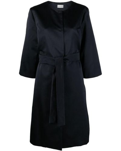 P.A.R.O.S.H. Tie-fastening Oversized Coat - Blue
