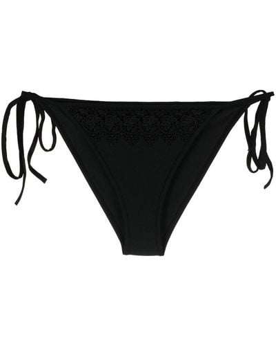 Charo Ruiz Crochet-trim Bikini Bottoms - Black