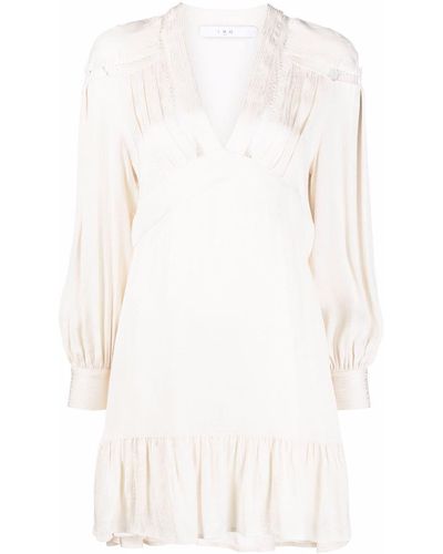 IRO Lace-panel Shift Dress - White