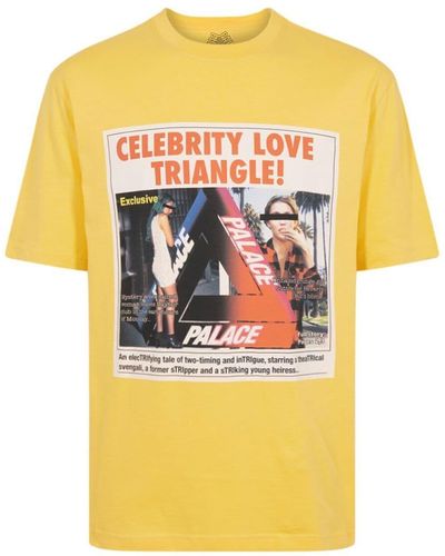Palace Love Triangle Tシャツ - イエロー