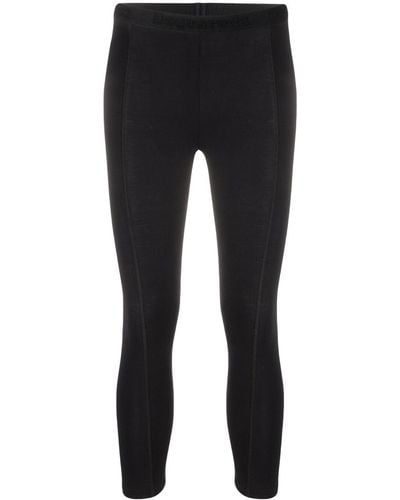 DSquared² Cropped Stretch-cotton leggings - Black
