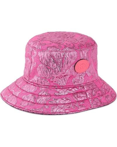 Gucci Metallic Jacquard Reversible Bucket Hat - Pink